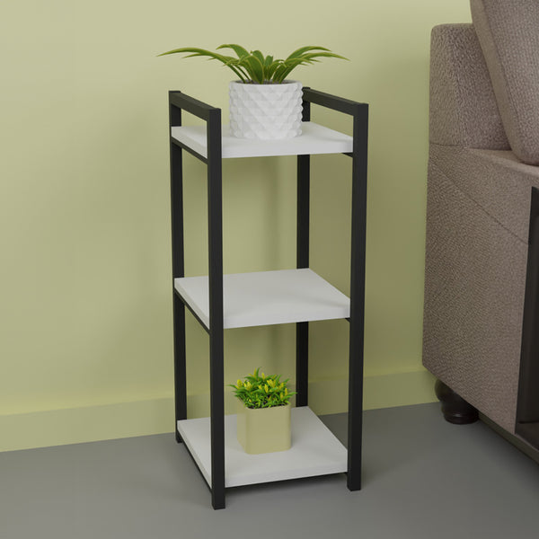 Raft bucatarie Harvey, negru - alb, 33x28x70 cm
