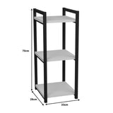 Raft bucatarie Harvey, negru - alb, 33x28x70 cm