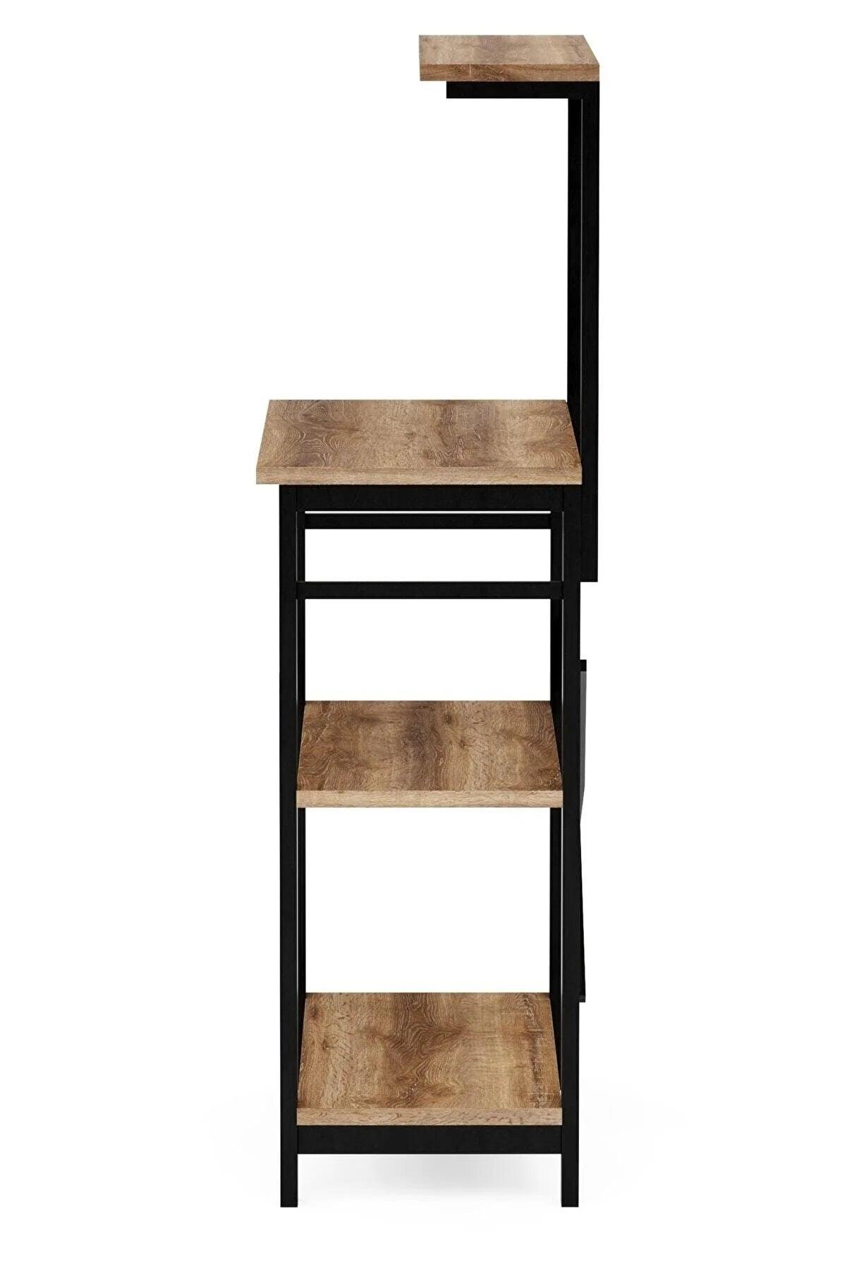 Raft Bucatarie Smart Adore, 4 rafturi, Alb, 60x128x40 cm - Natur