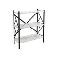 Raft de bucătărie Marble White-Negru pentru locuință, vedere frontală