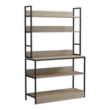 Raft de bucatarie Oranis, Sonoma-Negru, 105x38x165 cm