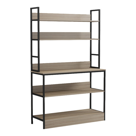 Raft de bucatarie Oranis, Sonoma-Negru, 105x38x165 cm