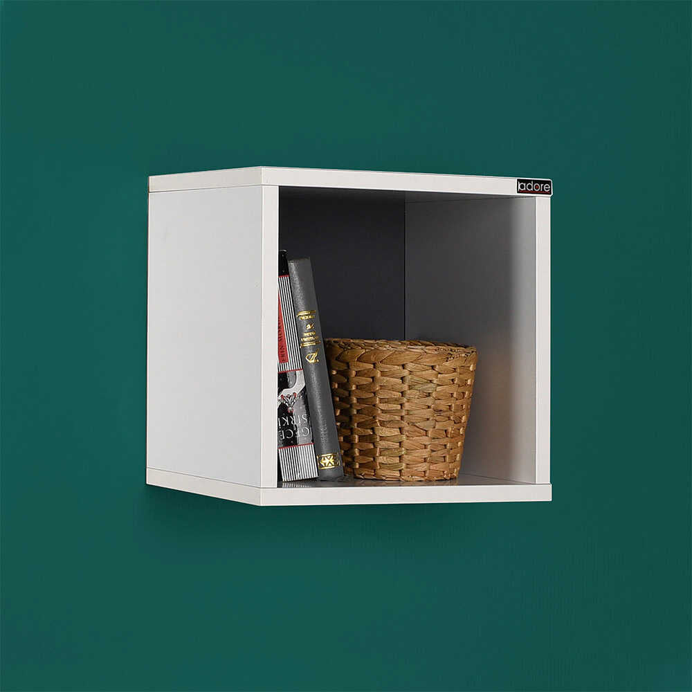 Raft de perete Adore, 33x33x19 cm - Alb