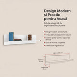 Raft de perete Adore Optimal, 120x25x20 cm - Alb