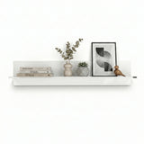 Raft de perete Adore Optimal, 120x25x20 cm - Alb