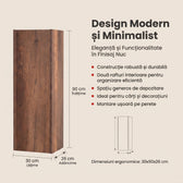 Raft de perete Adore Vertical, Nuc, 30 x 90 x 26 cm