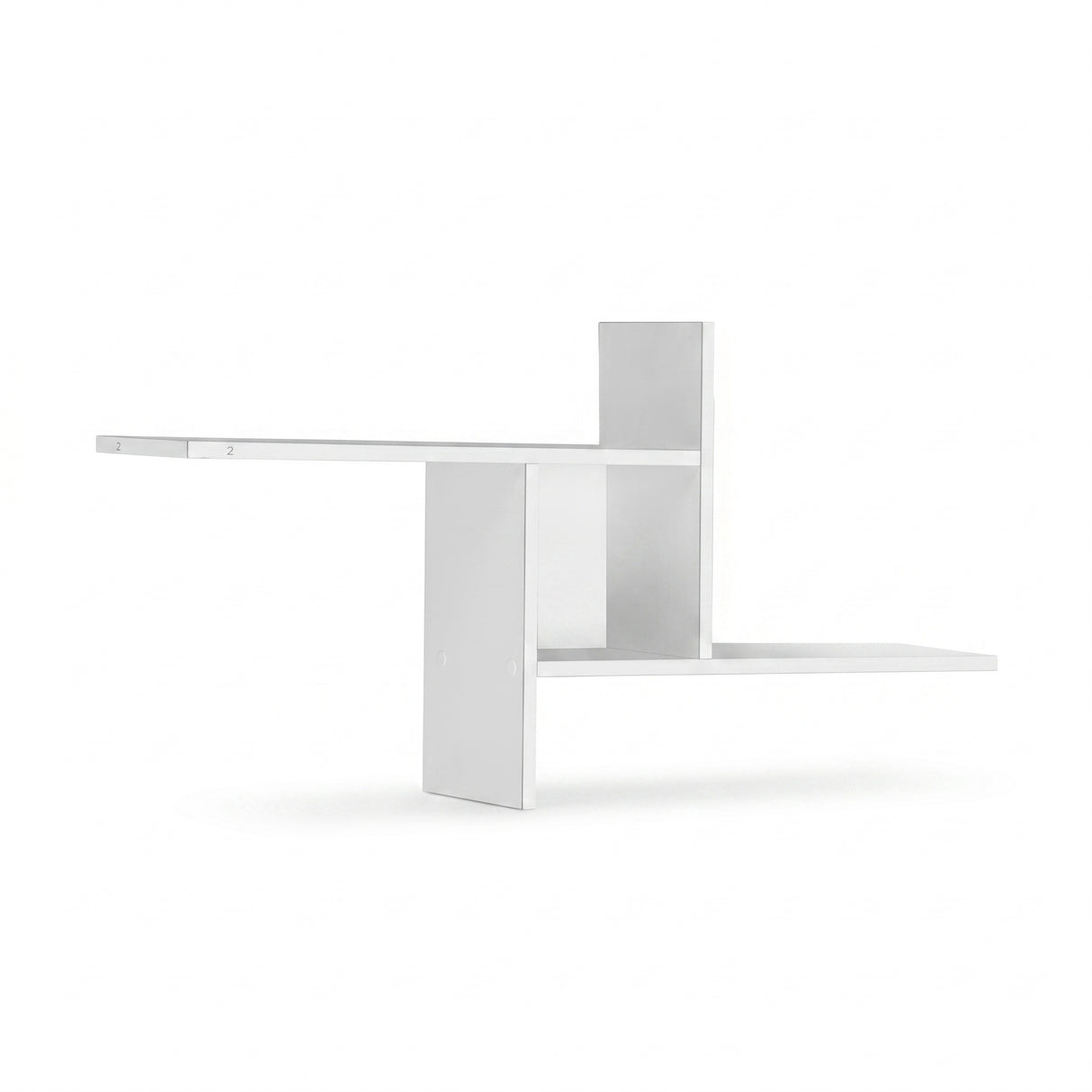 Raft de perete Adore Windmill cu 3 Compartimente, 100x50x18 cm - Alb