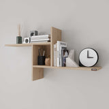 Raft de perete Adore Windmill cu 3 Compartimente, 100x50x18 cm - Stejar