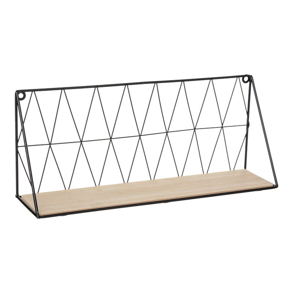 Raft de perete Anneza, Metal si MDF, 48x12x20 cm