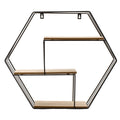 Raft de perete Azira Stejar negru 50x10x44 cm