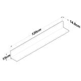 Raft de perete Bitim, Nuc, 120 x 15 x 15 cm