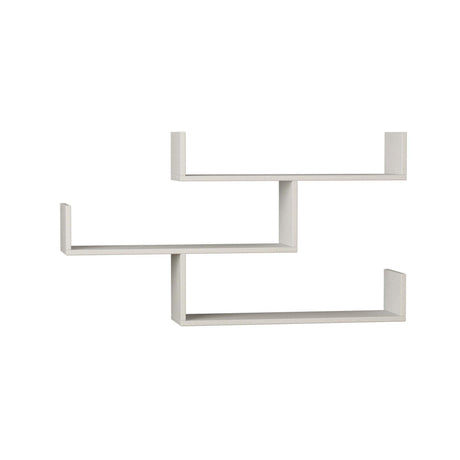 Raft de perete Buse 3 rafturi, Alb, 119x67x23 cm