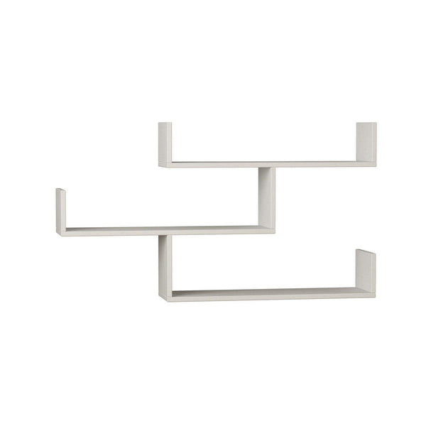 Raft de perete Buse 3 rafturi, Alb, 119x67x23 cm