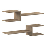 Raft de perete modern Galler, Alb, 79x19x18 cm - Stejar