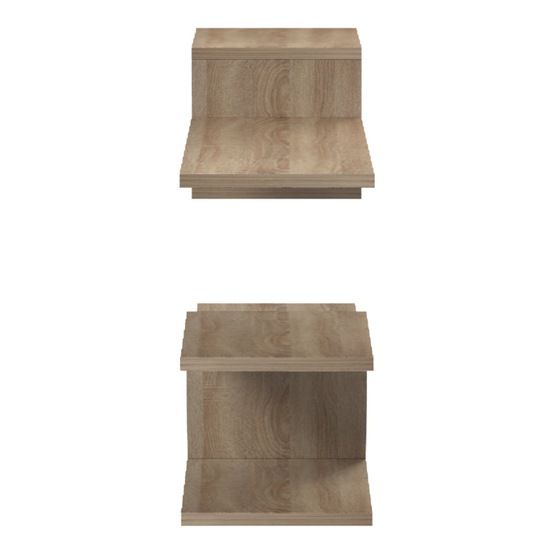 Raft de perete modern Galler, Alb, 79x19x18 cm - Stejar