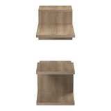 Raft de perete modern Galler, Alb, 79x19x18 cm - Stejar