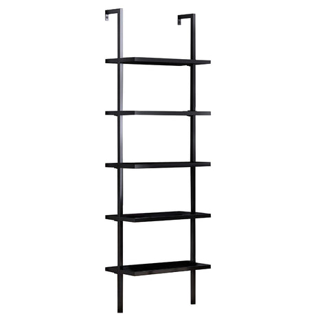 Raft de perete Harris, neagra, 70x22x200 cm