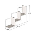 Raft de perete Mauer, finisaj nuc, lemn robust, 90x19x60 cm, detaliu produs