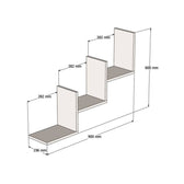 Raft de perete Mauer, finisaj nuc, lemn robust, 90x19x60 cm, detaliu produs