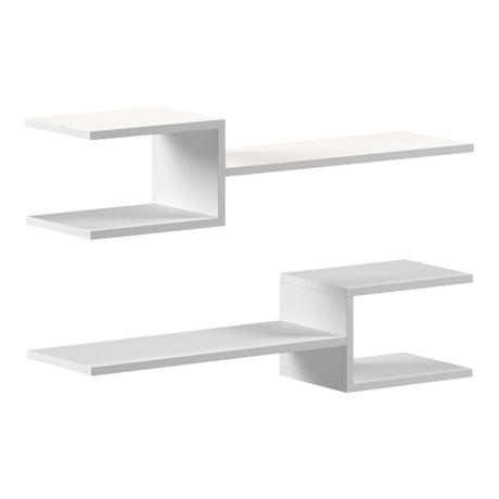 Raft de perete modern Galler, Alb, 79x19x18 cm