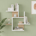 Raft de perete multifunctional Nogara, -alb, Lemn, 62x14x66 cm, detaliu produs