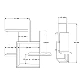 Raft de perete multifunctional Nogara, -alb, Lemn, 62x14x66 cm, foto produs