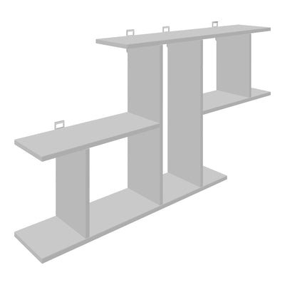 Raft de perete Vertoura, Alb, Lemn, 116x18x60 cm - Solutie eleganta pentru organizare!