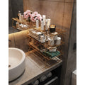 Raft de perete Wall Shelf Extra Bathroom, Aur, 15x42x199 cm