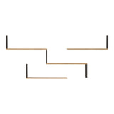 Raft de perete Wall shelf Flear stejar cu antracit color, Antracit - Stejar, 179x15x77 cm - Antracit-Stejar