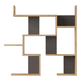 Raft de perete Wall shelf Maze stejar cu antracit color, Stejar - Antracit, 94x15x90 cm - Stejar-Antracit