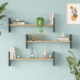 Raft de perete Mento, MDF, 76x15x24 cm - Stejar-Antracit