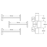 Raft de perete Mento, MDF, 76x15x24 cm - Stejar-Antracit