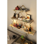 Raft de perete Wall Shelf Triangle -1, Aur, 15x53x60 cm
