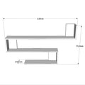 Raft de perete WL10, Stejar, 120x71.4x14.5 cm