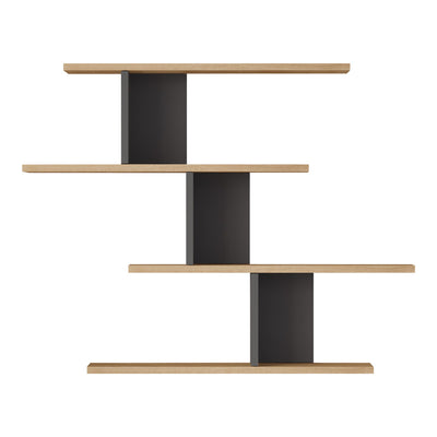 Raft de perete Zaka, -Antracit, Lemn, 98x14x78 cm, perspectiva suplimentara