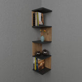 Raft de perete Zigzag, 25x25x109 cm - Antracit