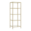 biblioteca Raft de podea Letus Auriu 40x30x125 cm