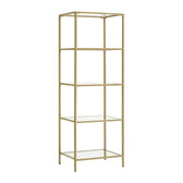 biblioteca Raft de podea Letus Auriu 40x30x125 cm