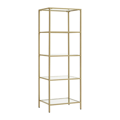 biblioteca Raft de podea Letus Auriu 40x30x125 cm