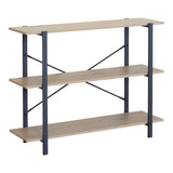 Raft de podea Nebranzo Stejar cu metal, negru, 106x35x80 cm