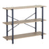 biblioteca Raft de podea Nebranzo Stejar cu metal negru 106x35x80 cm