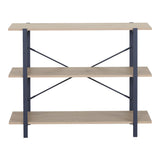 Raft de podea Nebranzo Stejar cu metal, negru, 106x35x80 cm