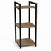 Raft de podea Negru metal Natural 33x28x70 cm