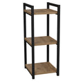 Raft de podea Negru metal, Natural, 33x28x70 cm, perspectiva suplimentara