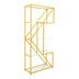 biblioteca Raft decorativ Aylan cu functie de depozitare, metal și Sticla, 100x30x200 cm