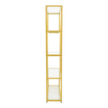 Raft decorativ Aylan cu functie de depozitare, metal și Sticla, Auriu, 100x30x200 cm, detaliu produs