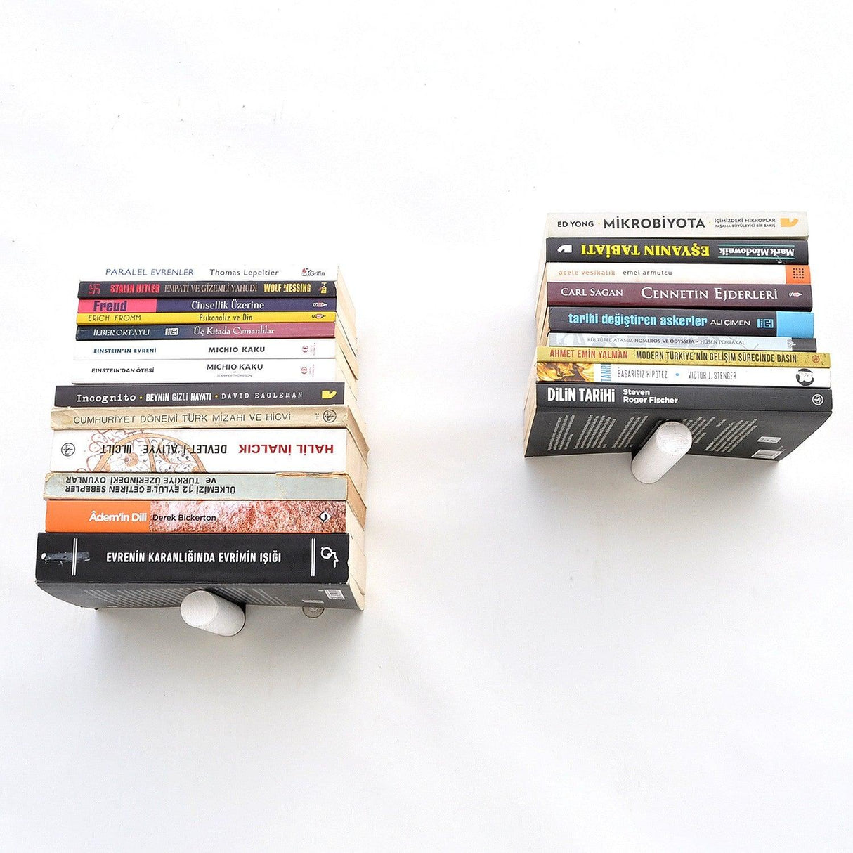 Raft decorativ de perete metalic WR042, Alb, 15x6x21 cm