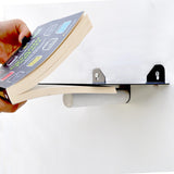 Raft decorativ de perete metalic WR042, Alb, 15x6x21 cm