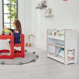 Raft gheona -bianc mdf, Alb - Natural, 57x34x70 cm - Alb