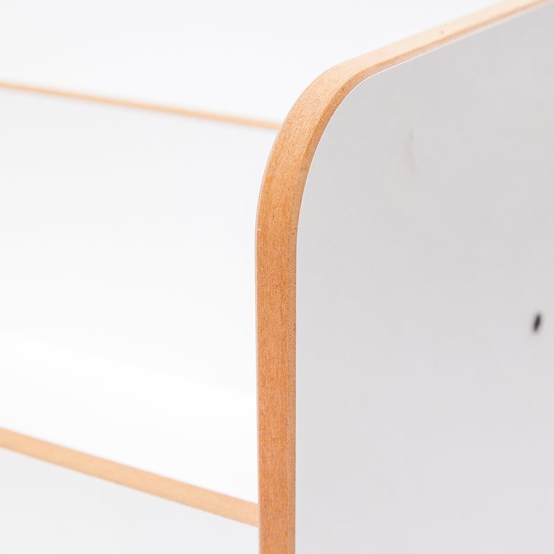 Raft gheona -bianc mdf, Alb - Natural, 57x34x70 cm - Alb